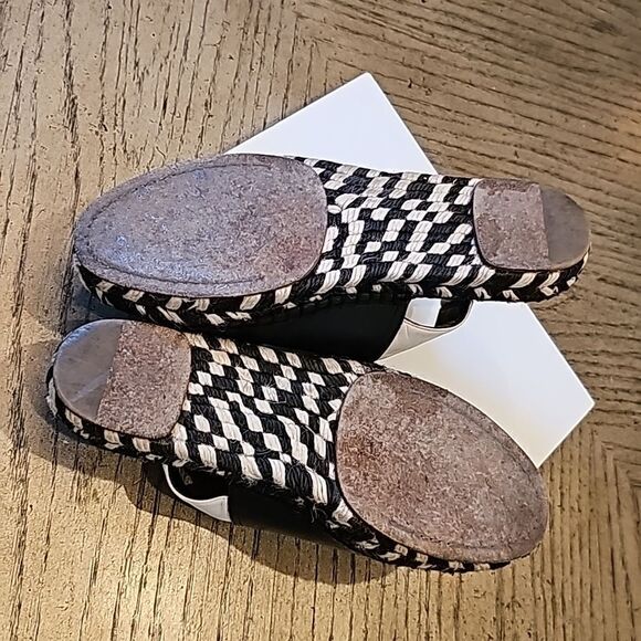 Proenza Schouler leather slingback flat espadilles black and white size 7.5 - Picture 8 of 12